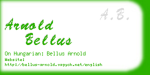 arnold bellus business card